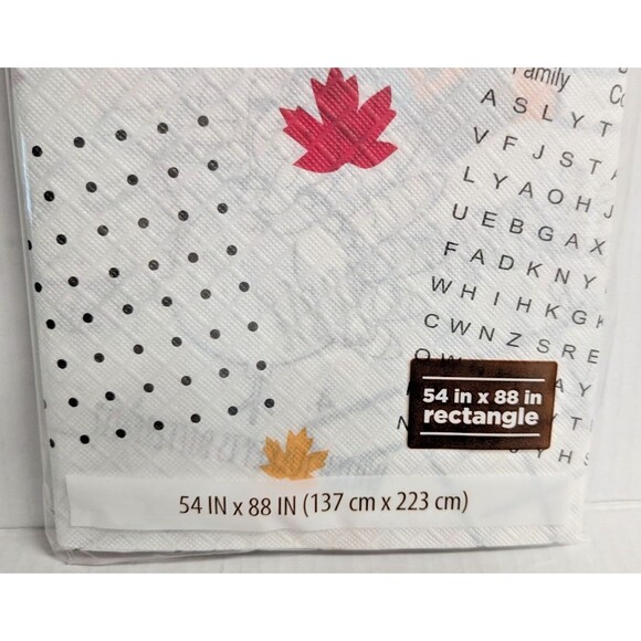 Thanksgiving Activity Paper Table Cover 54 x 88-in Party Supply Kids Theme Gift - Picture 3 of 4
